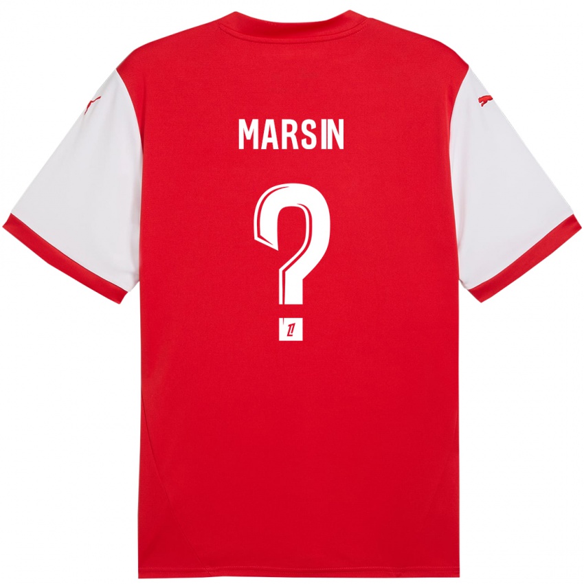 Dames Antonin Marsin #0 Rood Wit Thuisshirt Thuistenue 2024/25 T-Shirt België