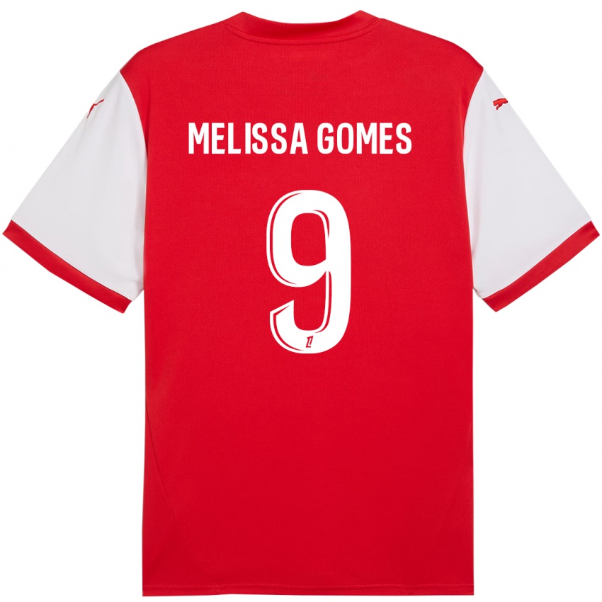 Femme Maillot Melissa Ferreira Gomes #9 Rouge Blanc Tenues Domicile 2024/25 T-Shirt Belgique