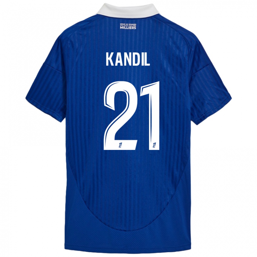 Femme Maillot Nordine Kandil #21 Bleu Blanc Tenues Domicile 2024/25 T-Shirt Belgique