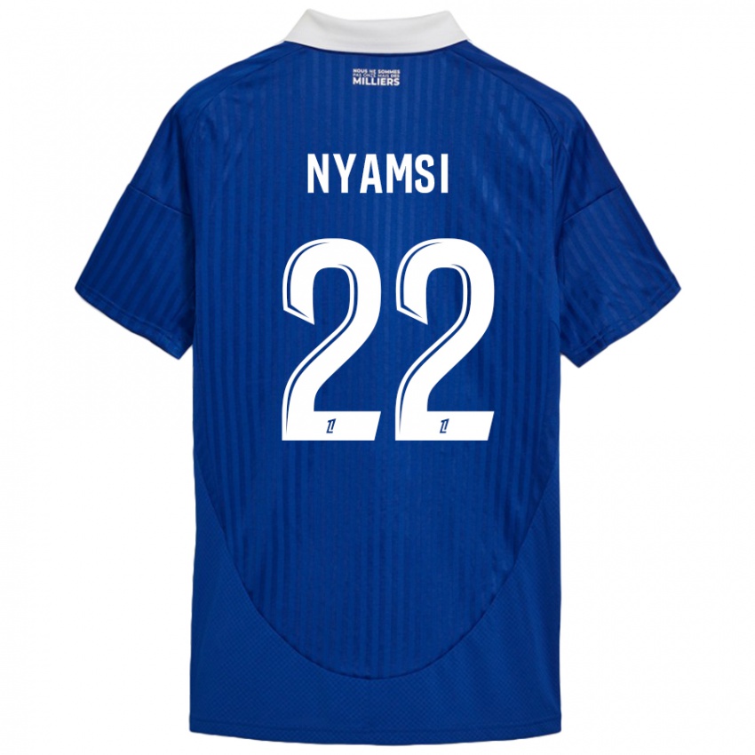 Dames Gerzino Nyamsi #22 Blauw Wit Thuisshirt Thuistenue 2024/25 T-Shirt België