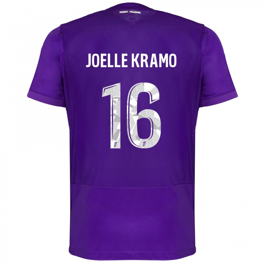 Dames Marie Joelle Kramo #16 Paars Wit Thuisshirt Thuistenue 2024/25 T-Shirt België