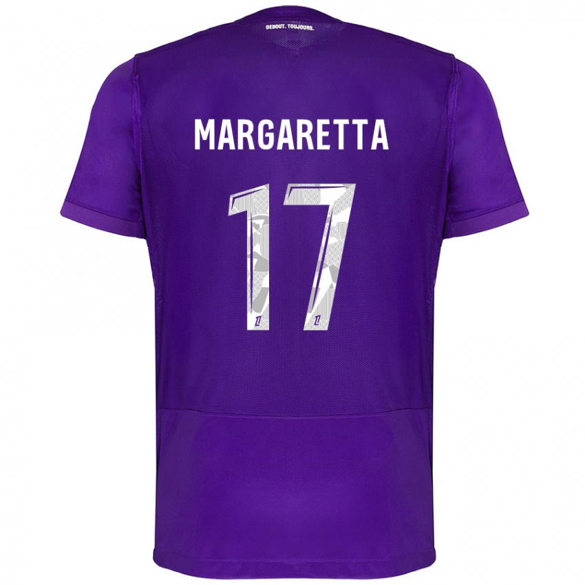 Damen Jessica Margaretta #17 Violett Weiß Heimtrikot Trikot 2024/25 T-Shirt Belgien