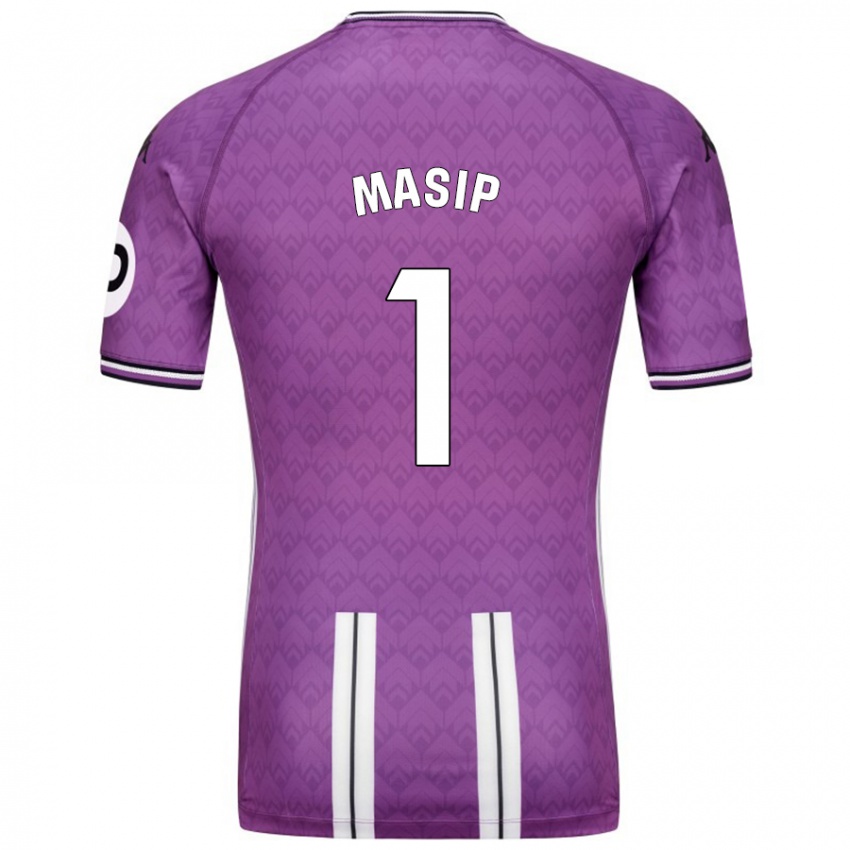 Femme Maillot Jordi Masip #1 Violet Blanc Tenues Domicile 2024/25 T-Shirt Belgique