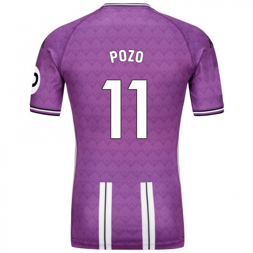 Femme Maillot Manuel Pozo #11 Violet Blanc Tenues Domicile 2024/25 T-Shirt Belgique