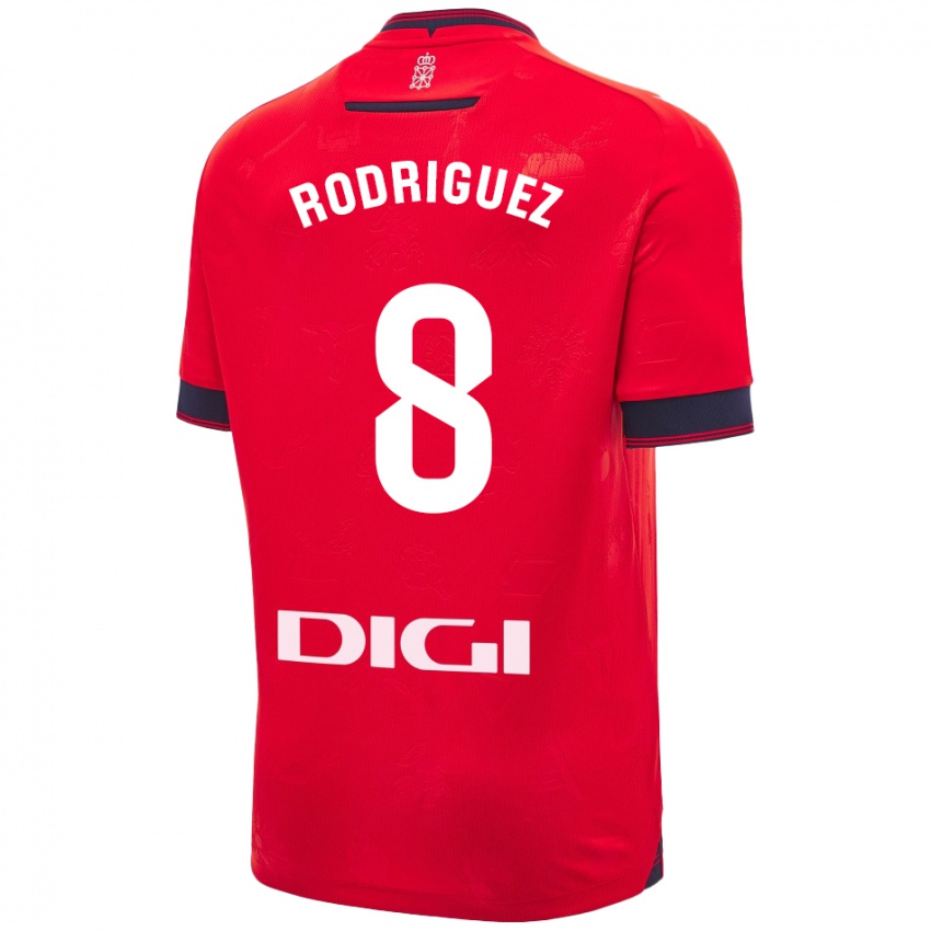 Dames Vanessa Rodríguez Iribarren #8 Rood Wit Thuisshirt Thuistenue 2024/25 T-Shirt België