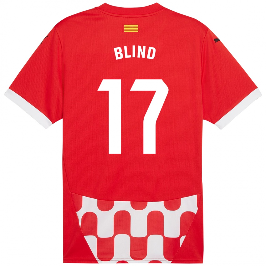 Dames Daley Blind #17 Rood Wit Thuisshirt Thuistenue 2024/25 T-Shirt België