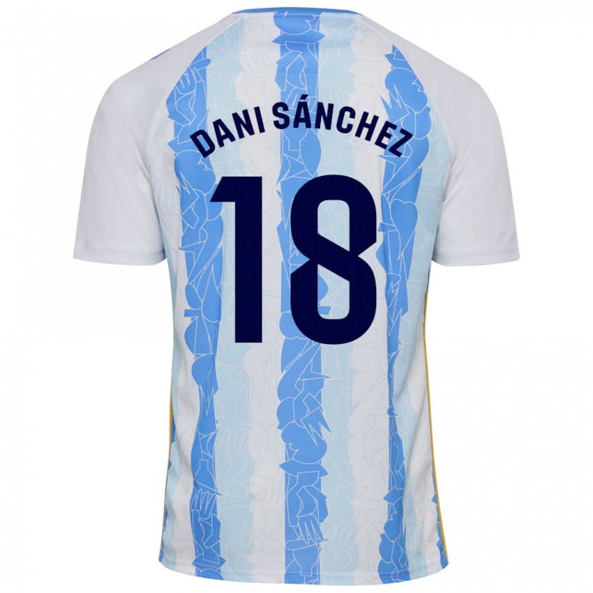 Dames Dani Sánchez #18 Wit Blauw Thuisshirt Thuistenue 2024/25 T-Shirt België