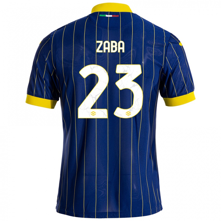 Femme Maillot Nelson Zaba #23 Bleu Jaune Tenues Domicile 2024/25 T-Shirt Belgique