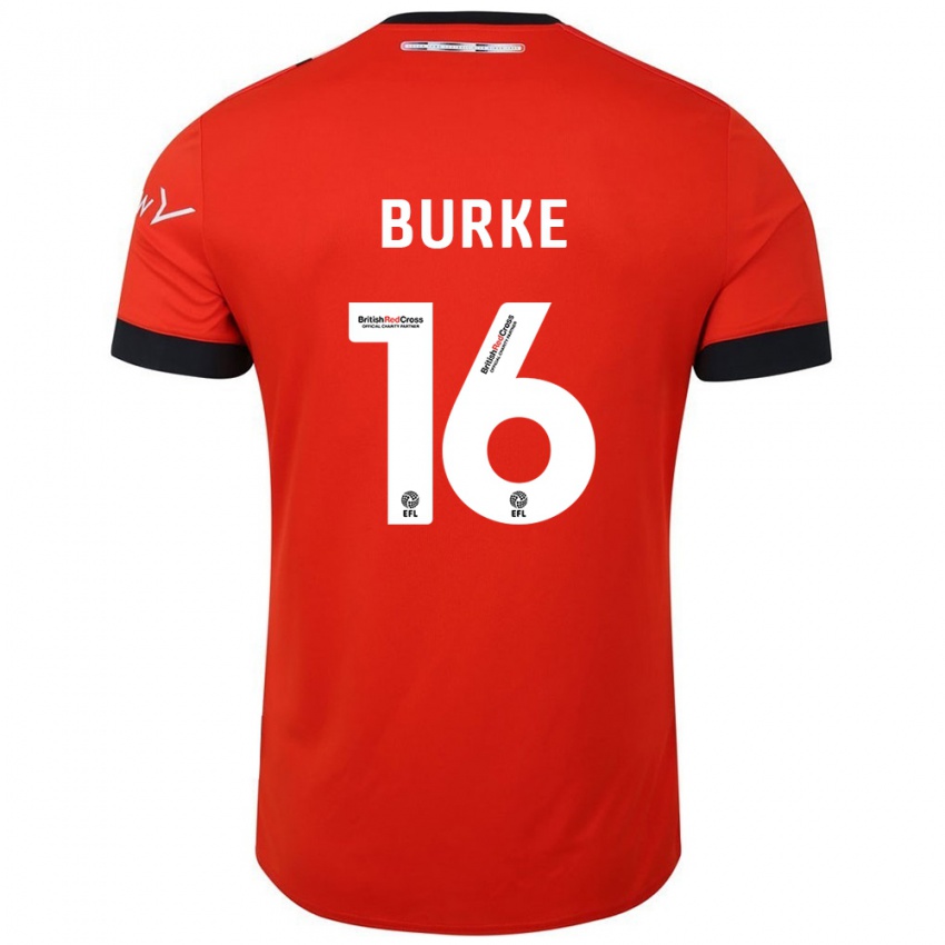 Femme Maillot Reece Burke #16 Orange Noir Tenues Domicile 2024/25 T-Shirt Belgique