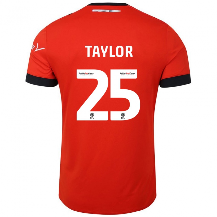 Femme Maillot Joe Taylor #25 Orange Noir Tenues Domicile 2024/25 T-Shirt Belgique