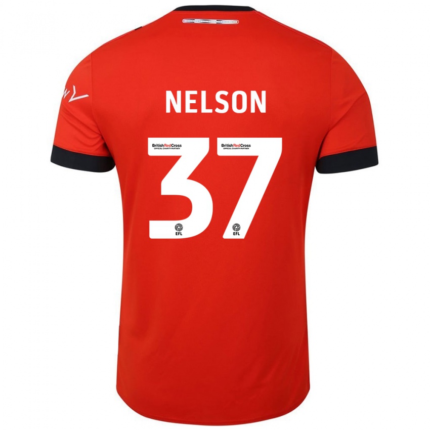 Femme Maillot Zack Nelson #37 Orange Noir Tenues Domicile 2024/25 T-Shirt Belgique