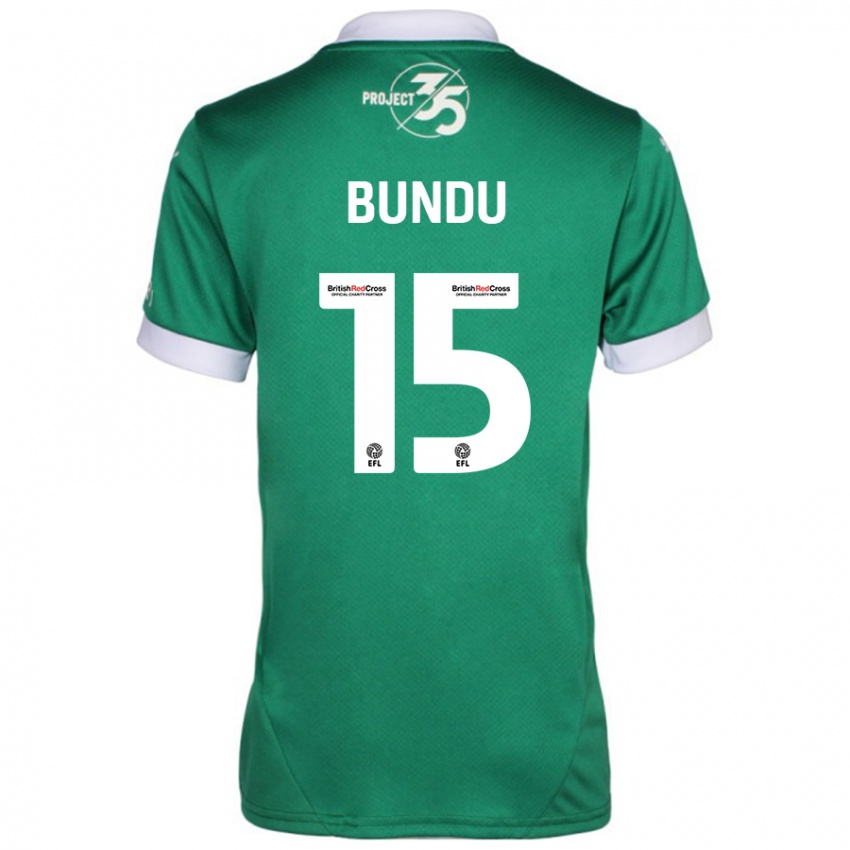 Dames Mustapha Bundu #15 Groen Wit Thuisshirt Thuistenue 2024/25 T-Shirt België