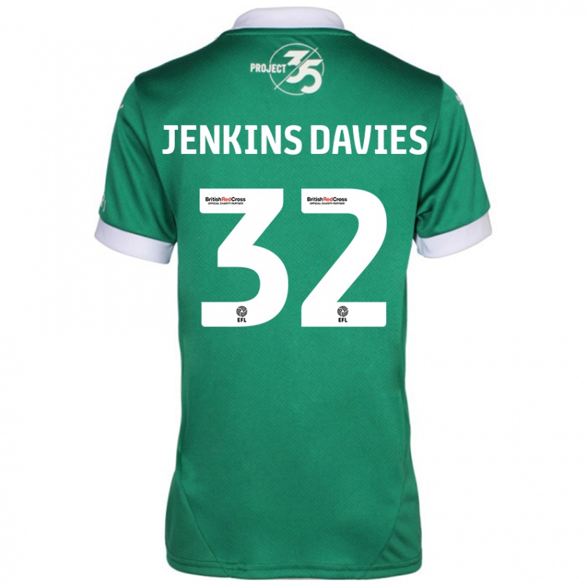 Dames Will Jenkins-Davies #32 Groen Wit Thuisshirt Thuistenue 2024/25 T-Shirt België