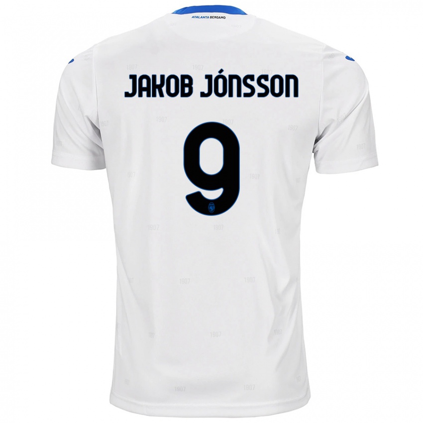 Femme Maillot Birkir Jakob Jónsson #9 Blanc Tenues Extérieur 2024/25 T-Shirt Belgique