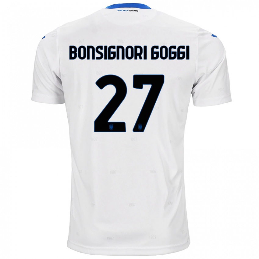 Femme Maillot Lorenzo Bonsignori Goggi #27 Blanc Tenues Extérieur 2024/25 T-Shirt Belgique