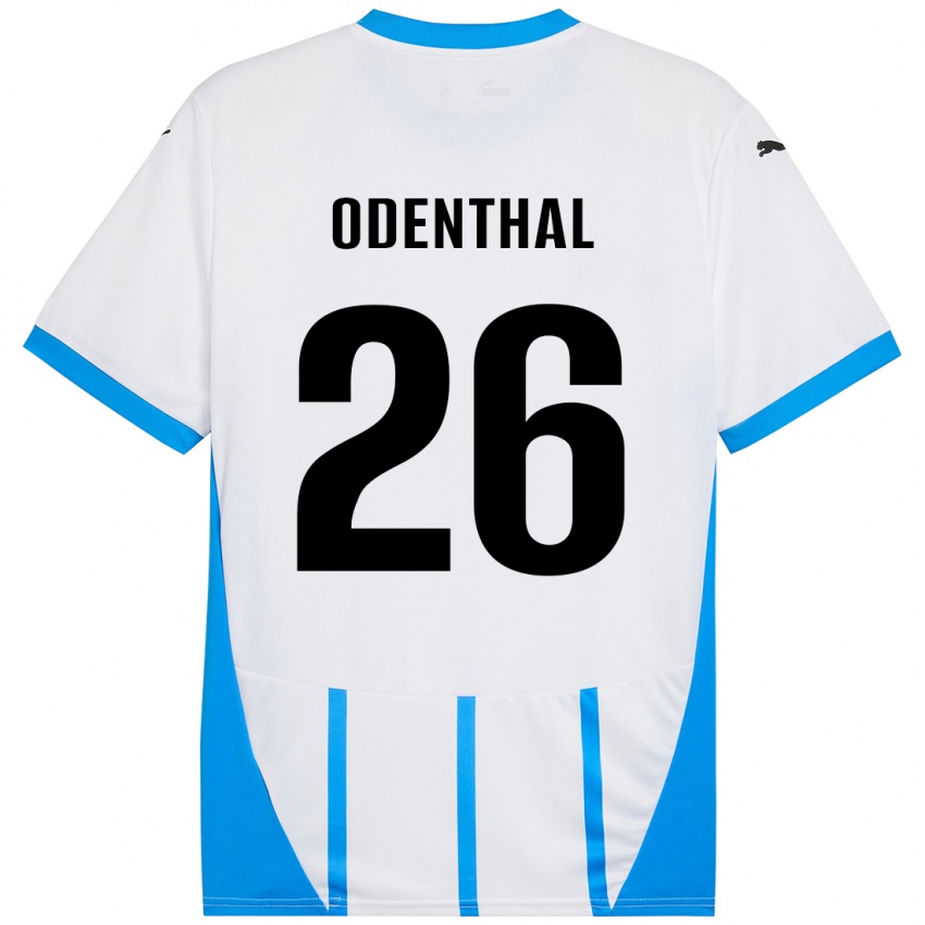 Dames Cas Odenthal #26 Wit Blauw Uitshirt Uittenue 2024/25 T-Shirt België