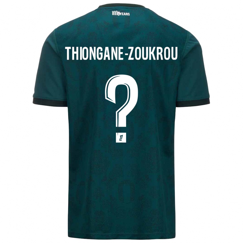 Femme Maillot Ackah-Tidiane Thiongane-Zoukrou #0 Vert Foncé Tenues Extérieur 2024/25 T-Shirt Belgique