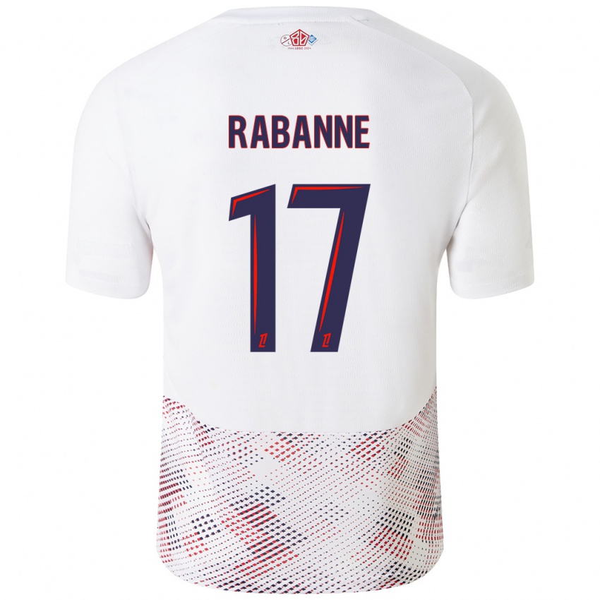 Femme Maillot Julie Rabanne #17 Blanc Bleu Royal Tenues Extérieur 2024/25 T-Shirt Belgique