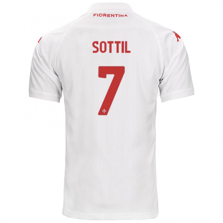 Dames Riccardo Sottil #7 Wit Uitshirt Uittenue 2024/25 T-Shirt België