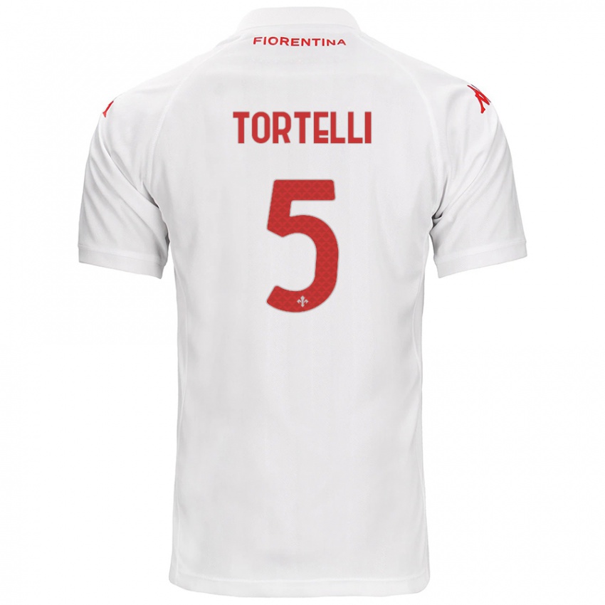 Femme Maillot Alice Tortelli #5 Blanc Tenues Extérieur 2024/25 T-Shirt Belgique