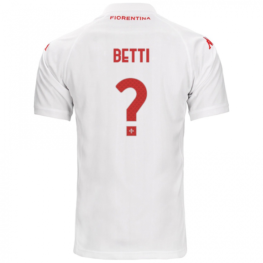 Dames Tiziano Betti #0 Wit Uitshirt Uittenue 2024/25 T-Shirt België