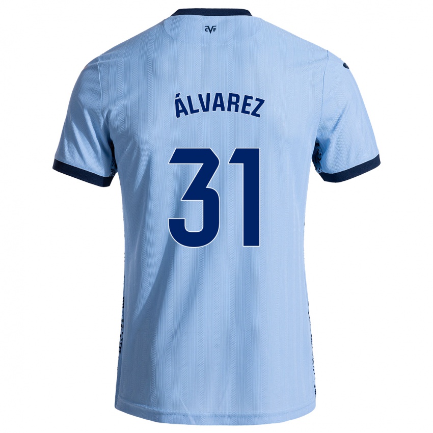 Dames Iker Álvarez #31 Hemelsblauw Uitshirt Uittenue 2024/25 T-Shirt België