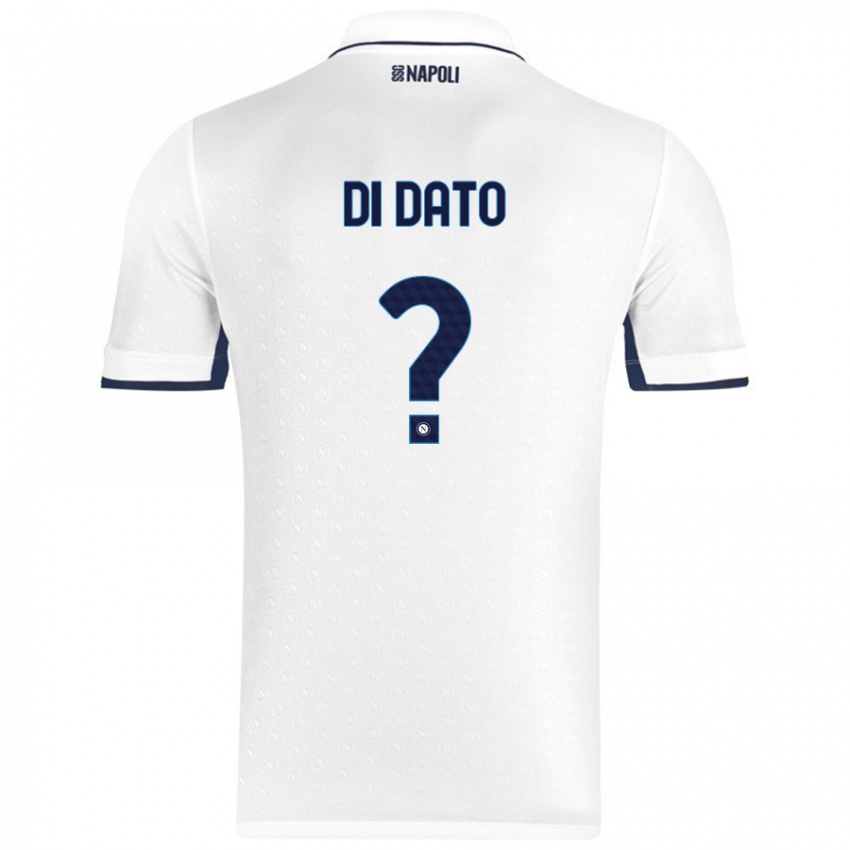 Dames Vincenzo Di Dato #0 Wit Koningsblauw Uitshirt Uittenue 2024/25 T-Shirt België