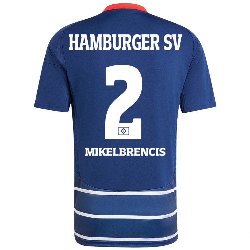 Dames William Mikelbrencis #2 Donkerblauw Uitshirt Uittenue 2024/25 T-Shirt België