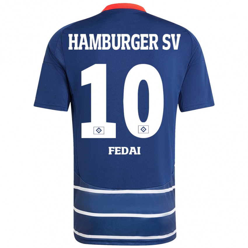 Dames Martin Fedai #10 Donkerblauw Uitshirt Uittenue 2024/25 T-Shirt België