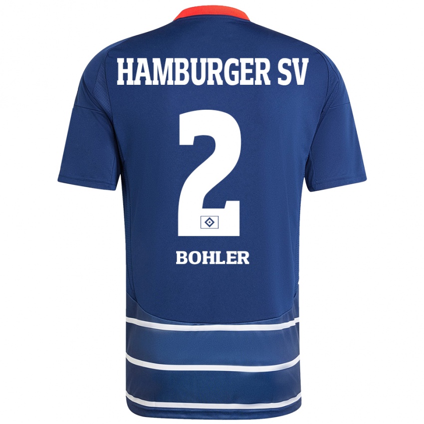 Femme Maillot Annaleen Böhler #2 Bleu Foncé Tenues Extérieur 2024/25 T-Shirt Belgique