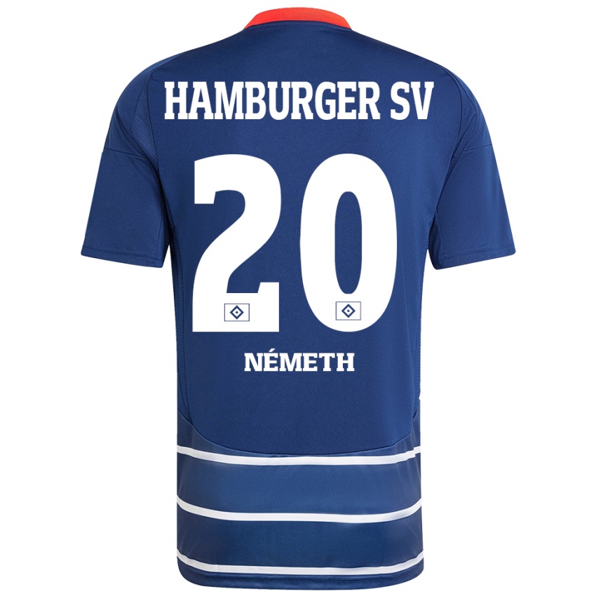 Dames András Németh #20 Donkerblauw Uitshirt Uittenue 2024/25 T-Shirt België