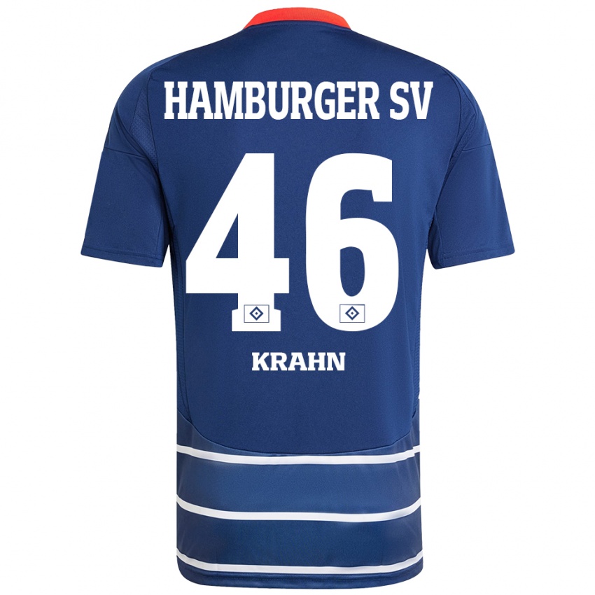 Dames Elijah Krahn #46 Donkerblauw Uitshirt Uittenue 2024/25 T-Shirt België