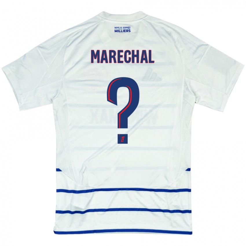 Femme Maillot Max Marechal #0 Blanc Bleu Tenues Extérieur 2024/25 T-Shirt Belgique