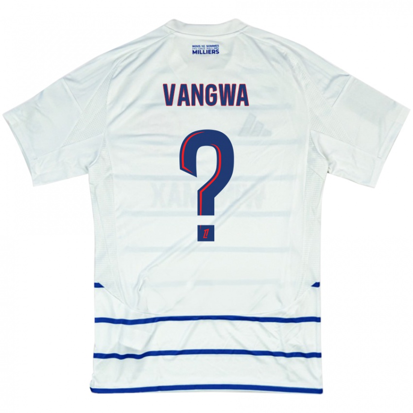 Femme Maillot Jilva Vangwa #0 Blanc Bleu Tenues Extérieur 2024/25 T-Shirt Belgique