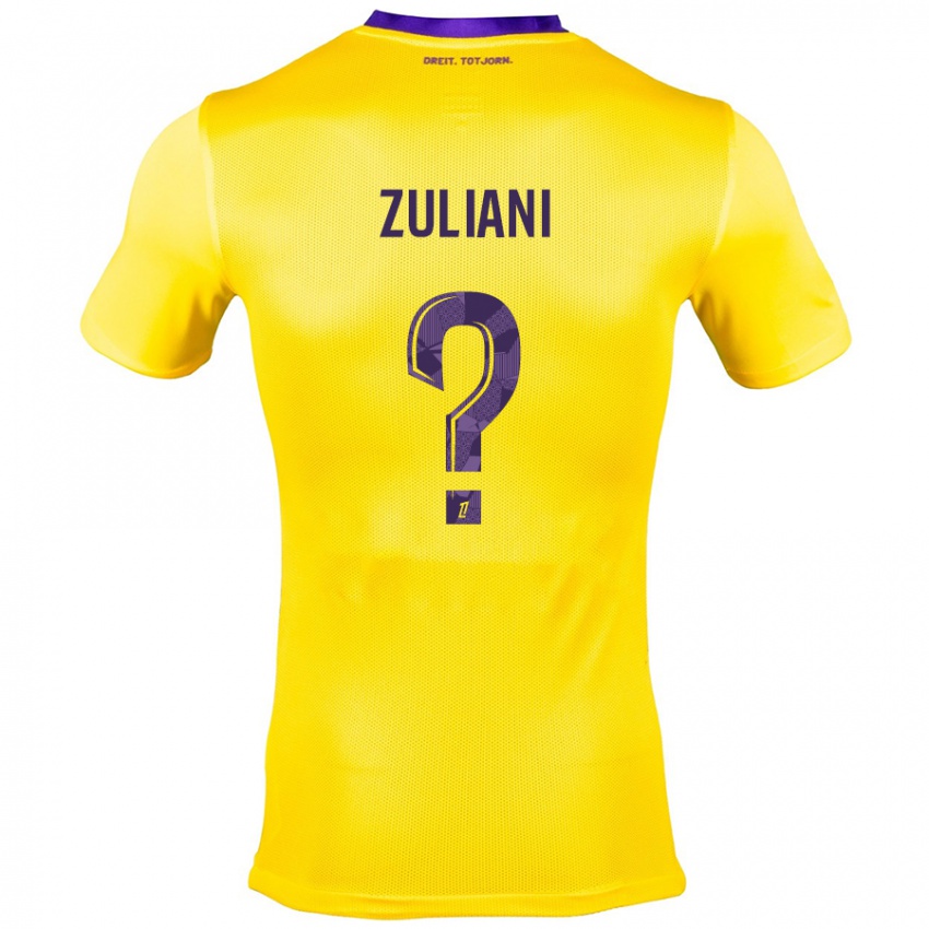 Dames Edhy Zuliani #0 Geel Paars Uitshirt Uittenue 2024/25 T-Shirt België