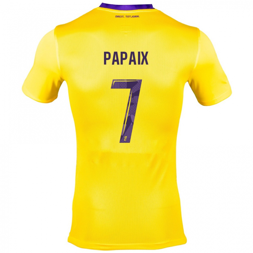 Dames Marie Papaix #7 Geel Paars Uitshirt Uittenue 2024/25 T-Shirt België