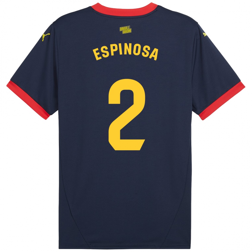 Damen Bernardo Espinosa #2 Marinerot Auswärtstrikot Trikot 2024/25 T-Shirt Belgien