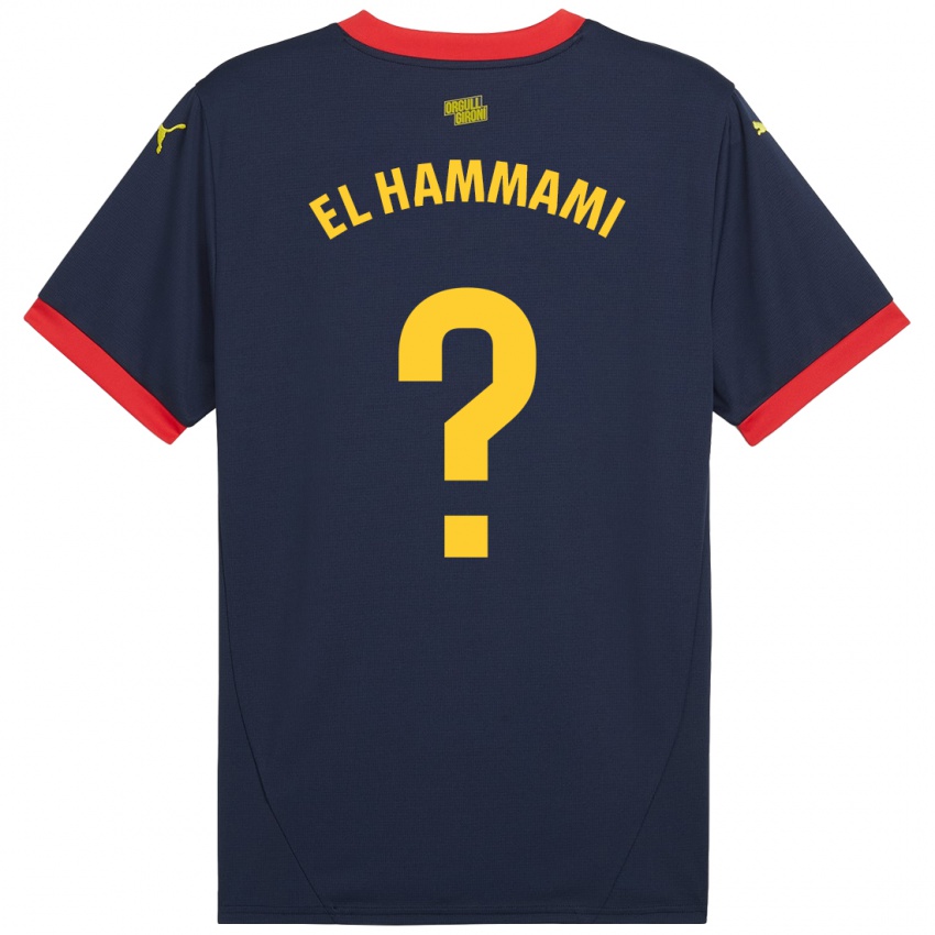 Damen Ayoub El Hammami #0 Marinerot Auswärtstrikot Trikot 2024/25 T-Shirt Belgien