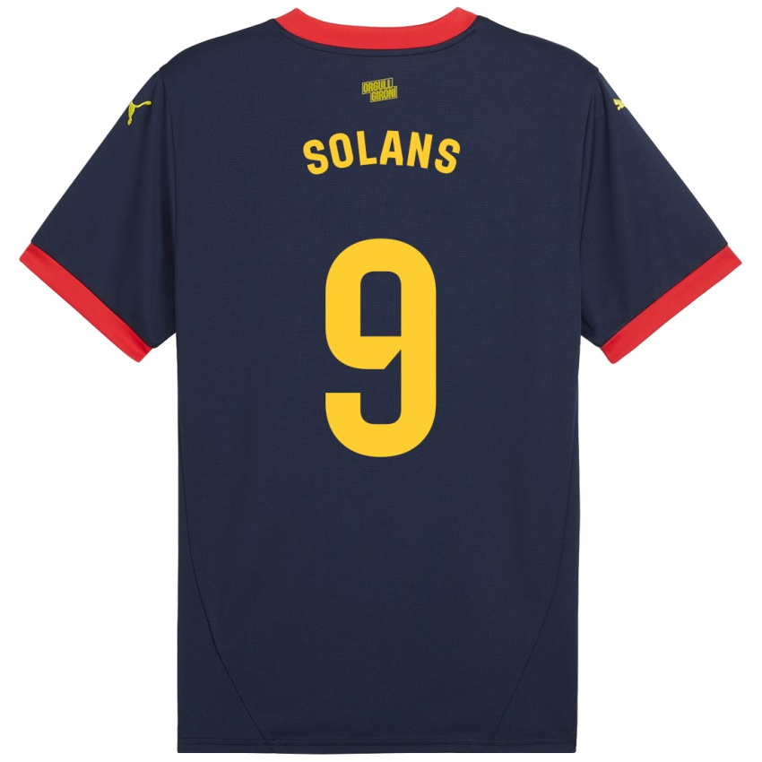 Dames Sergi Solans #9 Marineblauw Uitshirt Uittenue 2024/25 T-Shirt België