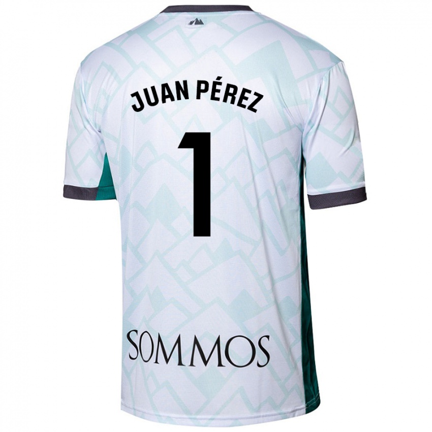 Dames Juan Pérez #1 Wit Groen Uitshirt Uittenue 2024/25 T-Shirt België