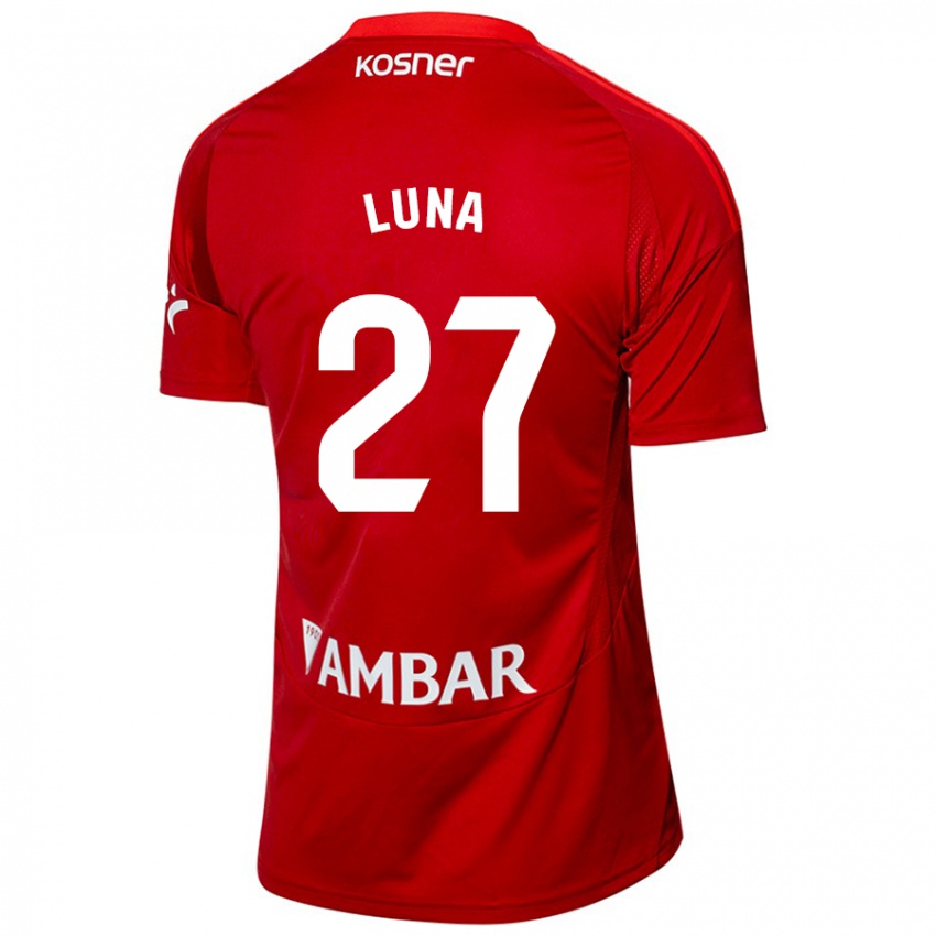 Dames Marcos Luna #27 Wit Blauw Uitshirt Uittenue 2024/25 T-Shirt België