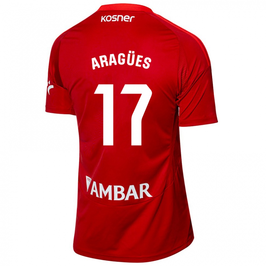 Dames Chema Aragües #17 Wit Blauw Uitshirt Uittenue 2024/25 T-Shirt België