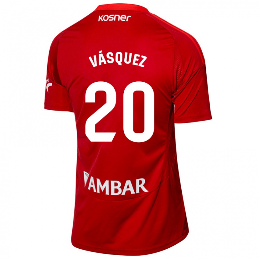 Dames José Vásquez #20 Wit Blauw Uitshirt Uittenue 2024/25 T-Shirt België