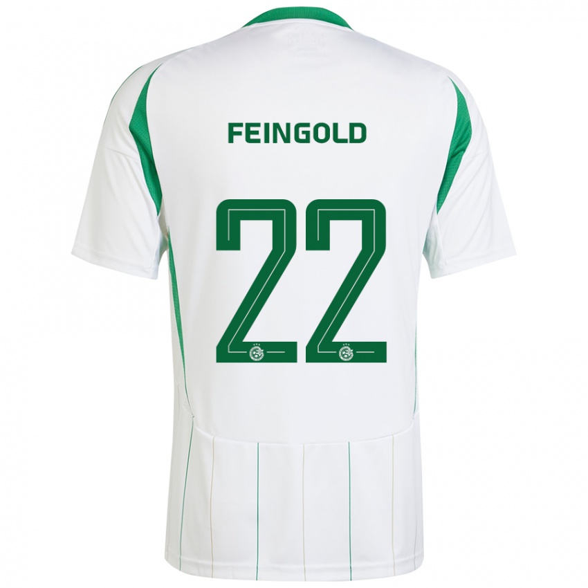 Dames Ilay Feingold #22 Witgroen Uitshirt Uittenue 2024/25 T-Shirt België