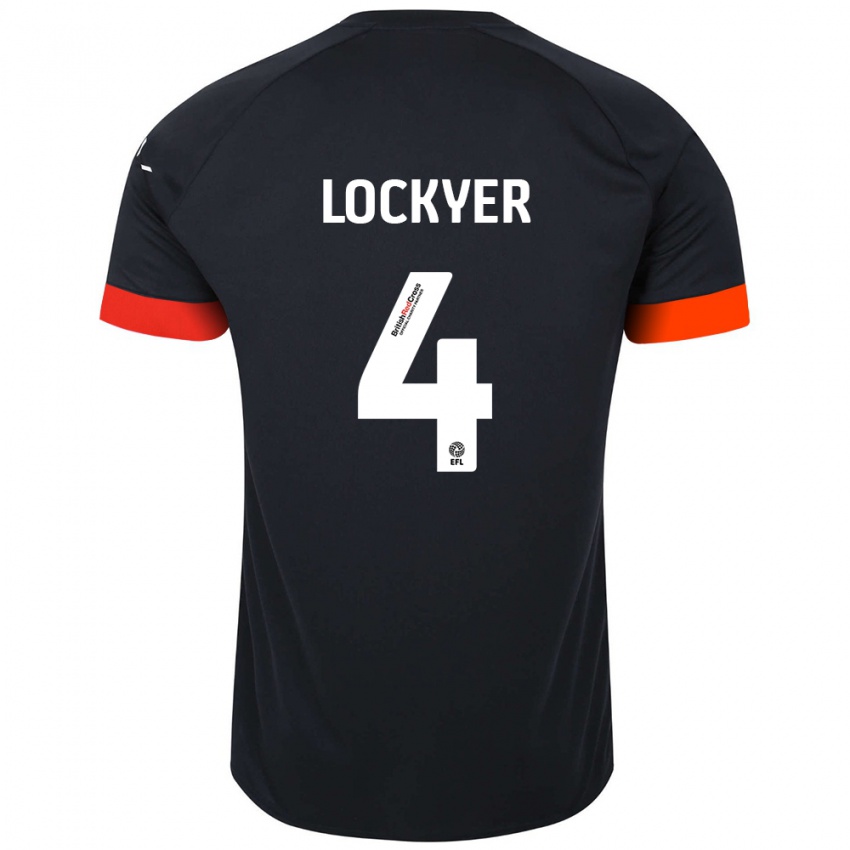 Dames Tom Lockyer #4 Zwart Oranje Uitshirt Uittenue 2024/25 T-Shirt België