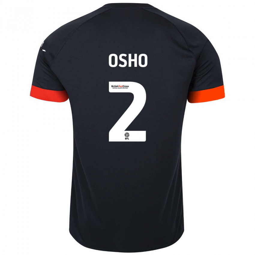 Damen Gabriel Osho #2 Schwarz Orange Auswärtstrikot Trikot 2024/25 T-Shirt Belgien