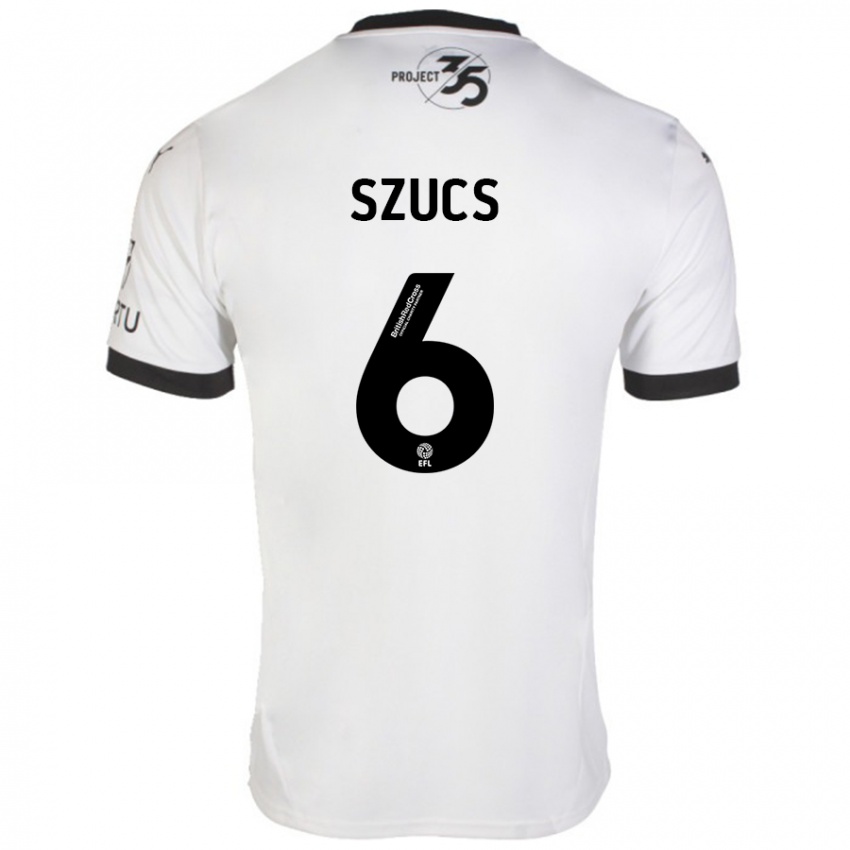 Dames Kornél Szűcs #6 Wit Zwart Uitshirt Uittenue 2024/25 T-Shirt België