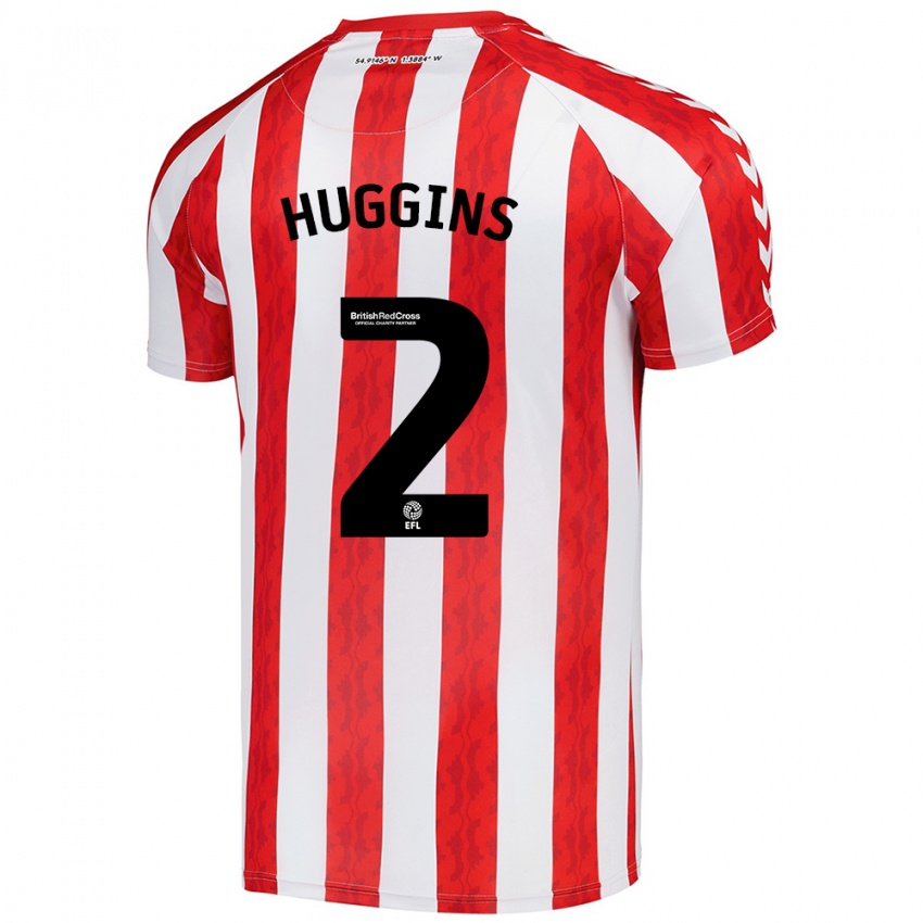 Kinder Niall Huggins #2 Rot Weiß Heimtrikot Trikot 2024/25 T-Shirt Belgien