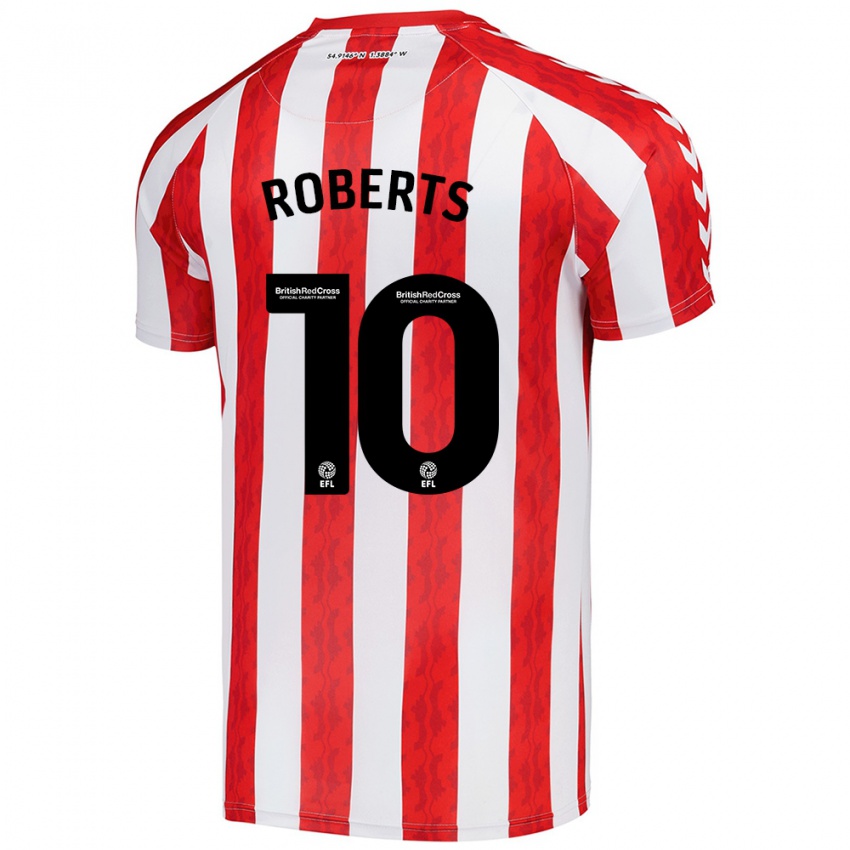 Kinderen Patrick Roberts #10 Rood Wit Thuisshirt Thuistenue 2024/25 T-Shirt België