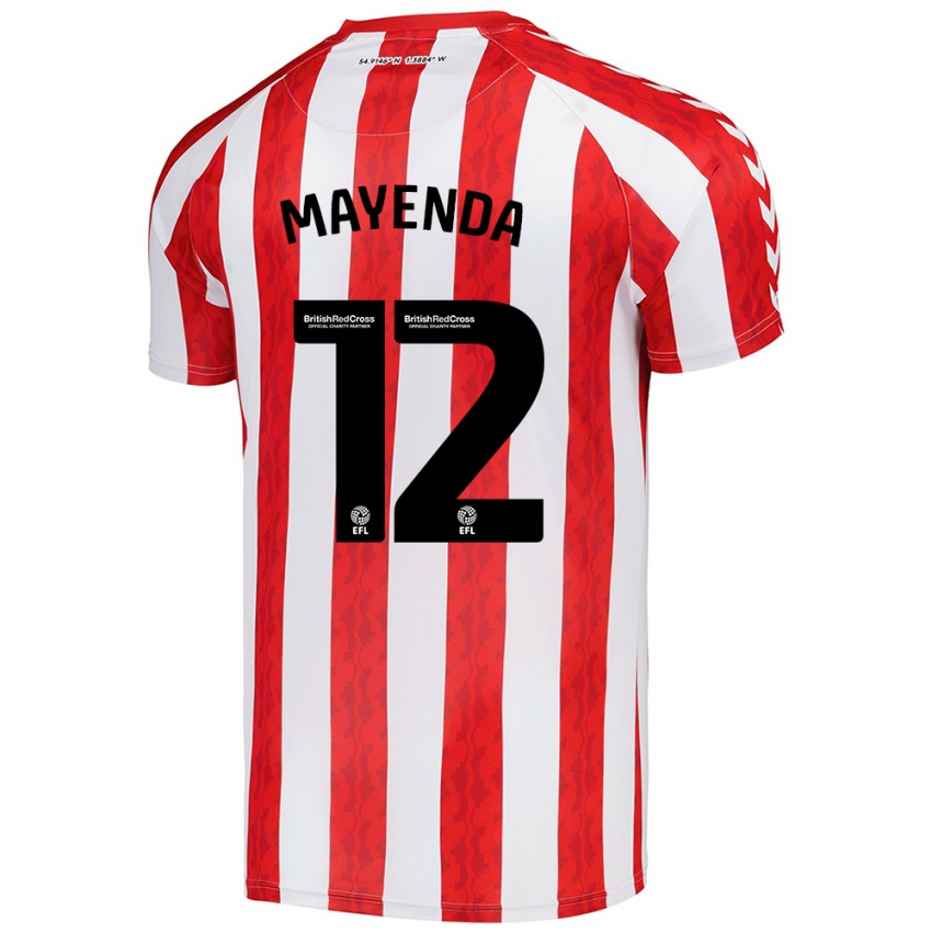 Kinderen Eliezer Mayenda #12 Rood Wit Thuisshirt Thuistenue 2024/25 T-Shirt België